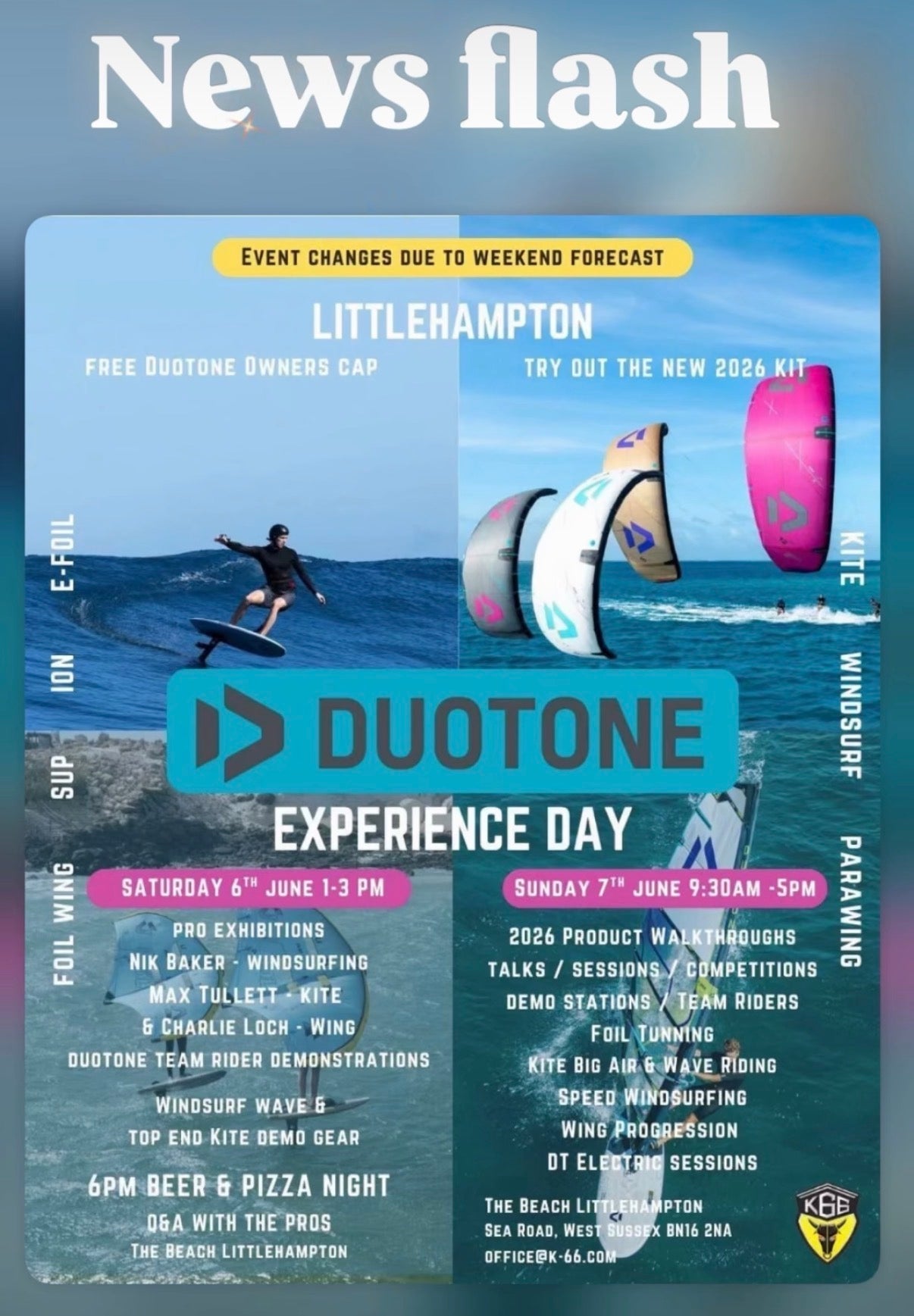 Duotone Experience Weekend - Littlehampton Beach Cafe - Worthing Watersports