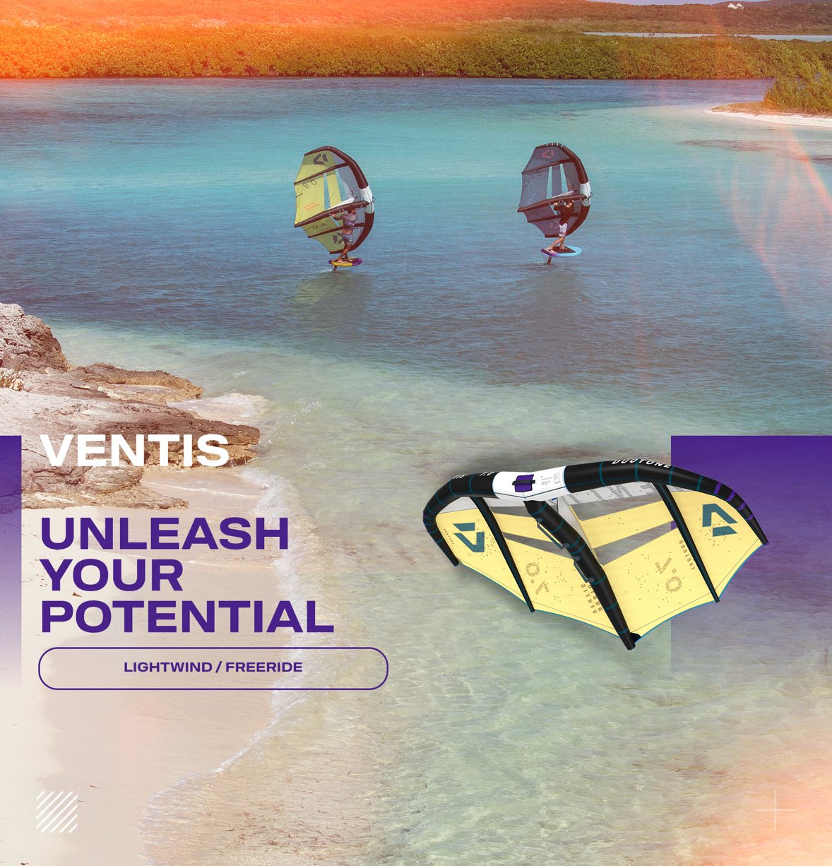 Duotone Wing Foil Ventis New 2024 Lightwind Wing - Worthing Watersports