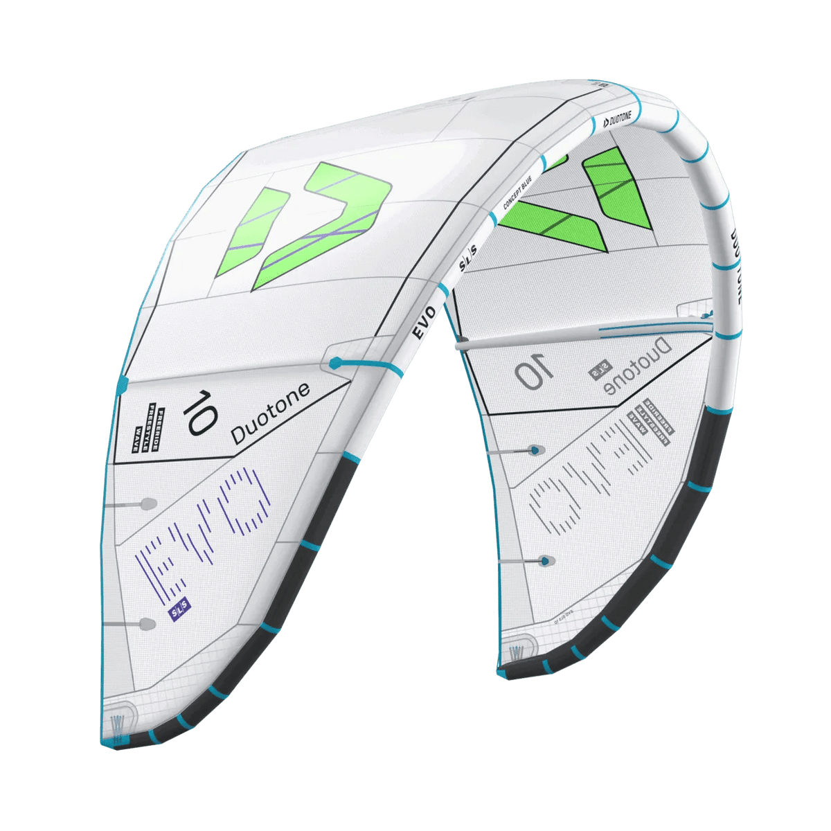 Duotone Evo SLS Concept Blue 2027 - High Performance Allround Freeride Kite - Worthing Watersports - 9010583340159 - Kites - Duotone Kiteboarding