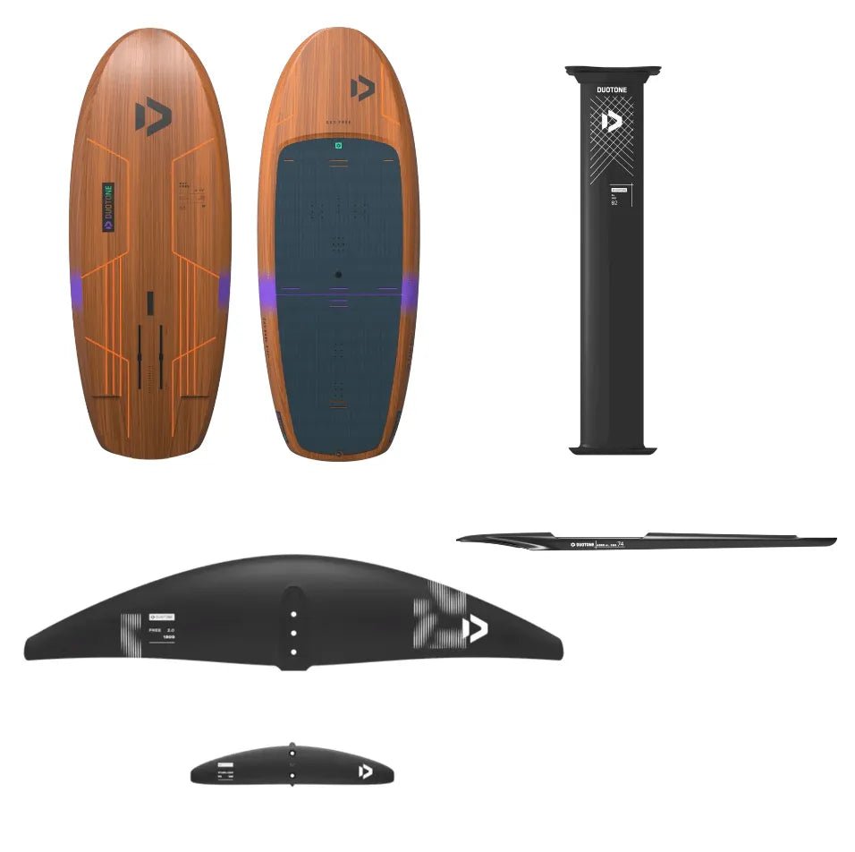 Duotone Sky Free 5'11'' + Free 2.0 1900 Wing Foil Package – Board, Front Wing, Stabiliser, Mast & Fuselage - Worthing Watersports - - Wing Foil Boards - Duotone Foilwing