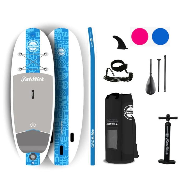 Fatstick Kids 7’6 GromStick Inflatable Stand Up Paddle Board Package - Worthing Watersports - FSIB2016- - iSUP Packages - FatStick