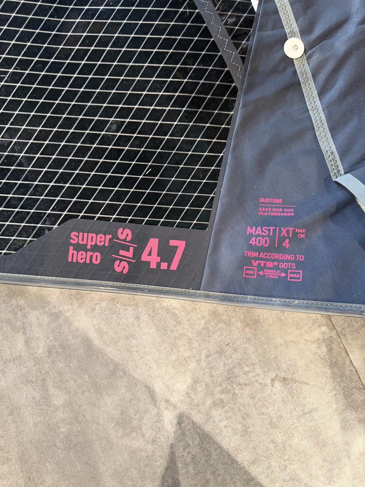 Photograph 7 of actual used Duotone Super Hero SLS 2026 4.7m wave sail