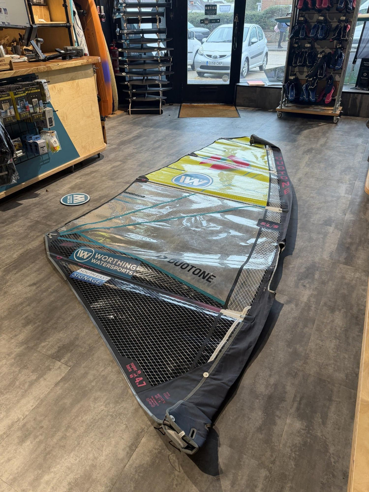 Photograph 8 of actual used Duotone Super Hero SLS 2026 4.7m wave sail