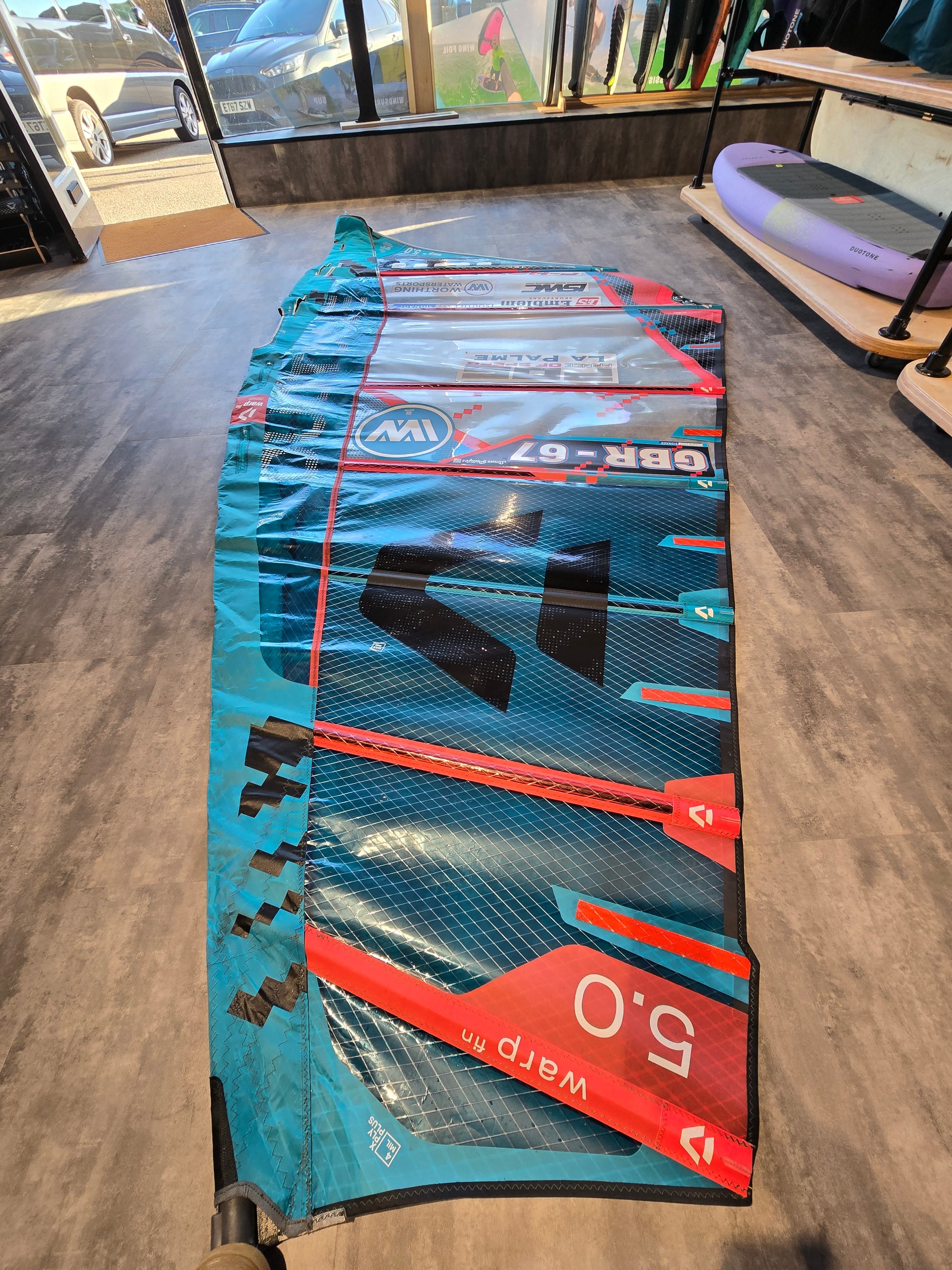 USED Duotone Warp_Fin 2025 5.0 - Worthing Watersports - - Sails - Duotone Windsurfing