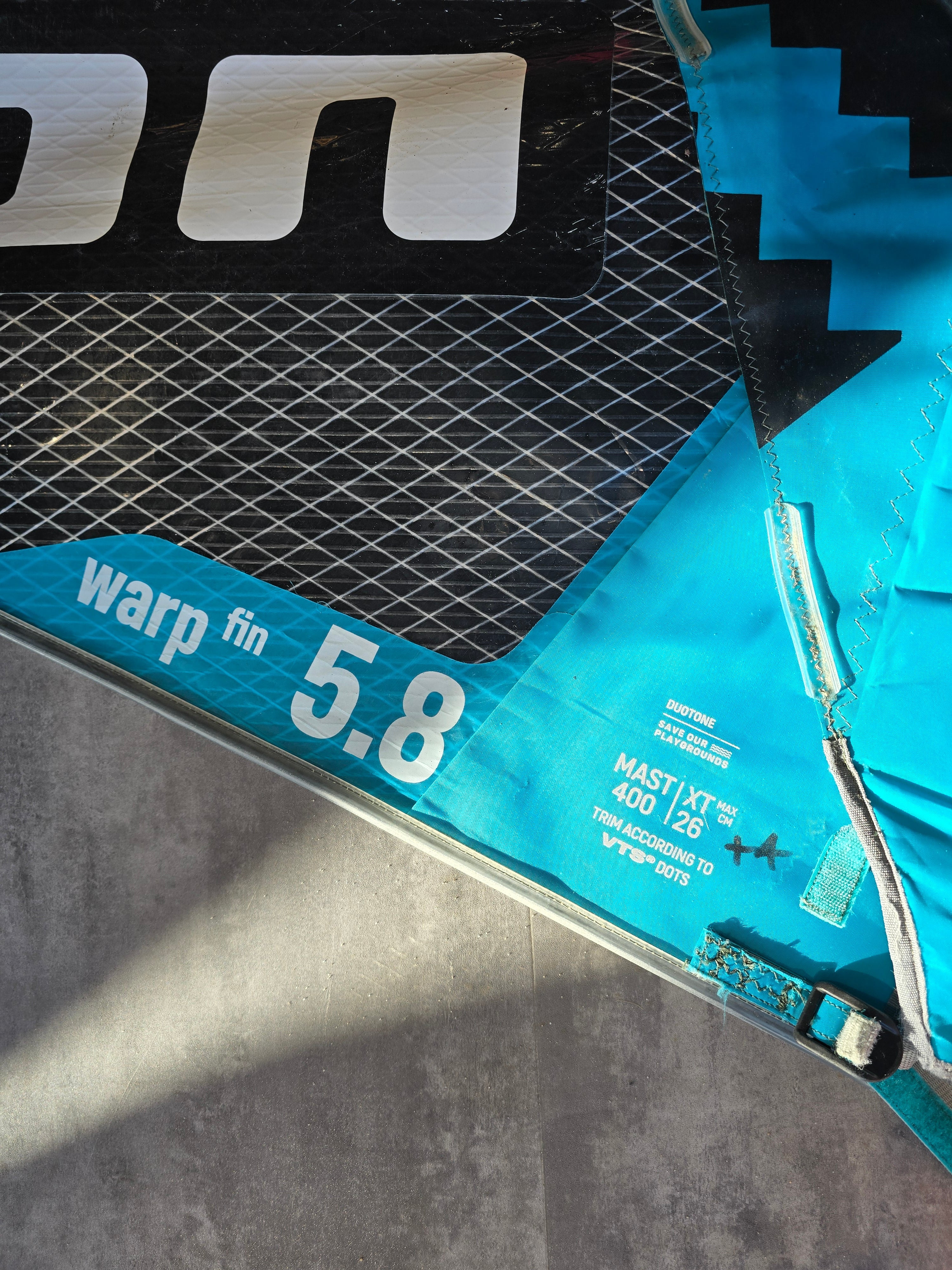 USED Duotone Warp_Fin 2025 5.8 - Worthing Watersports - - Sails - Duotone Windsurfing