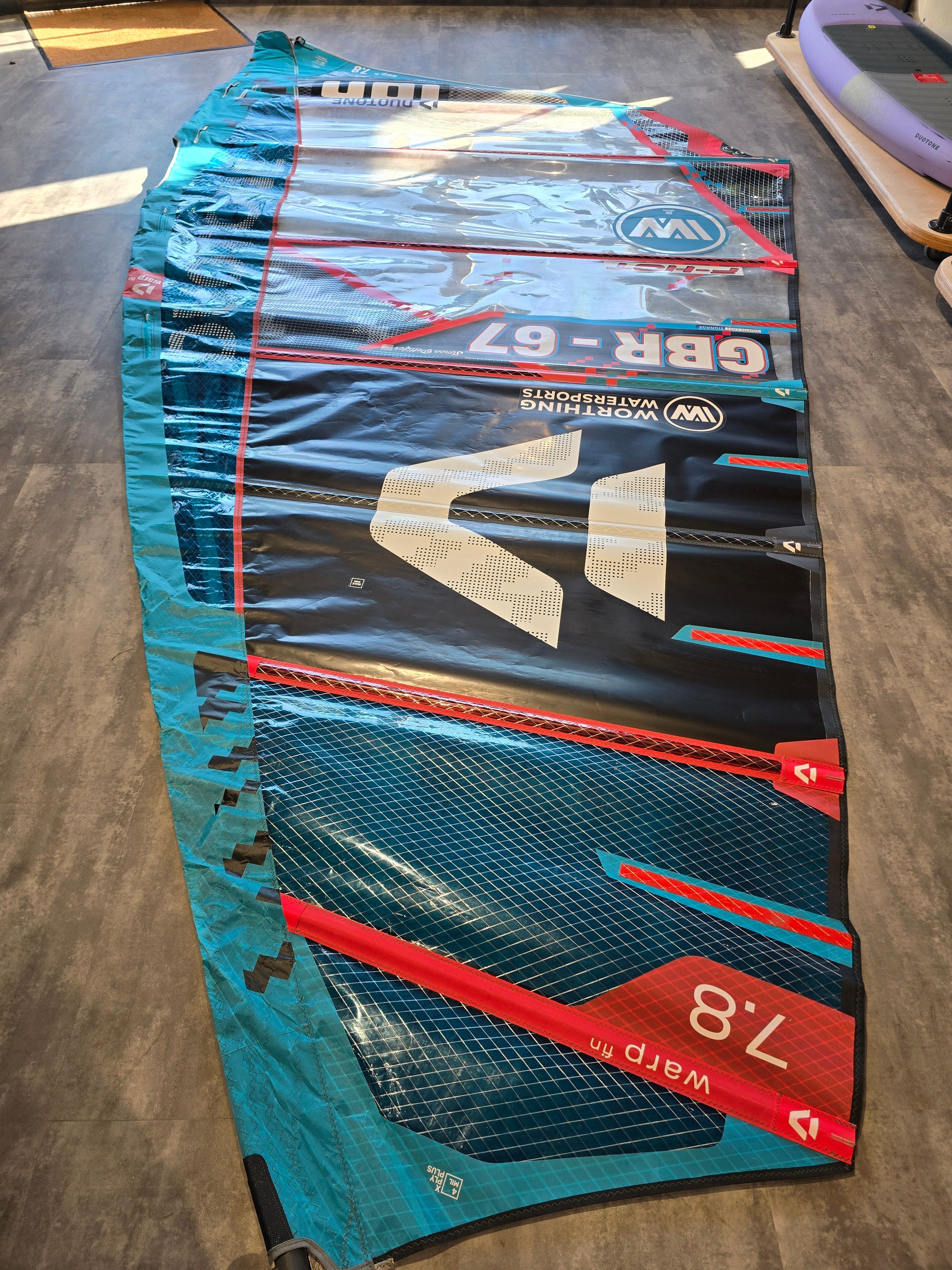 USED Duotone Warp_Fin 2025 7.8 - Worthing Watersports - - Sails - Duotone Windsurfing