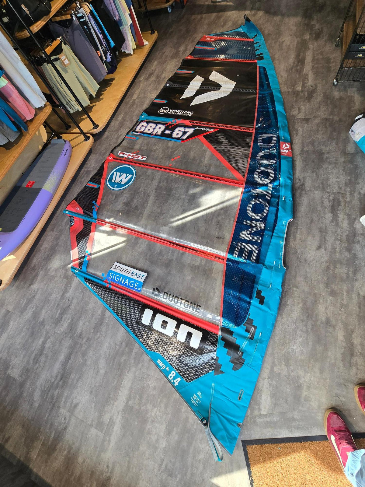 USED Duotone Warp_Fin 2025 8.4 - Worthing Watersports - - Sails - Duotone Windsurfing