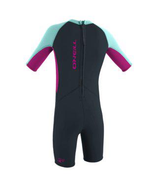 O'Neill Toddler Reactor-2 2mm Back Zip S/S Spring - Girls