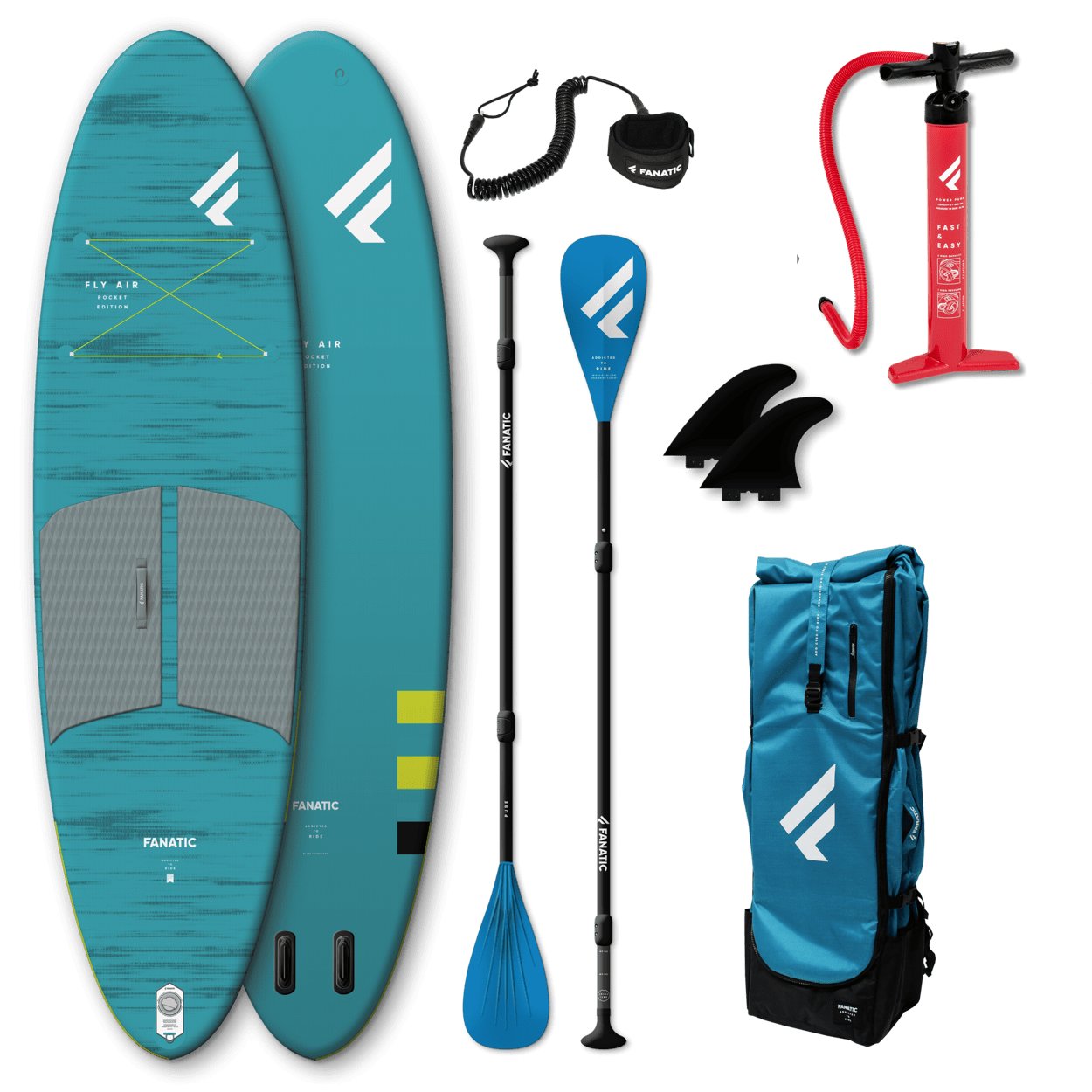 Fanatic Package Fly Air Pocket/Pure 2022 iSUP Paddleboard - Worthing Watersports - 9010583004617 - iSUP Packages - Fanatic SUP