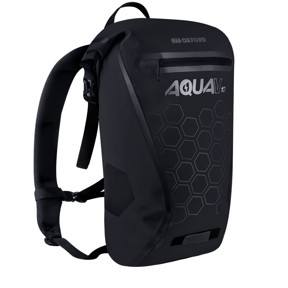 Oxford Aqua V12 Backpack Black Hexagons - Worthing Watersports - 590-OL691 - Dry Bags - Oxford