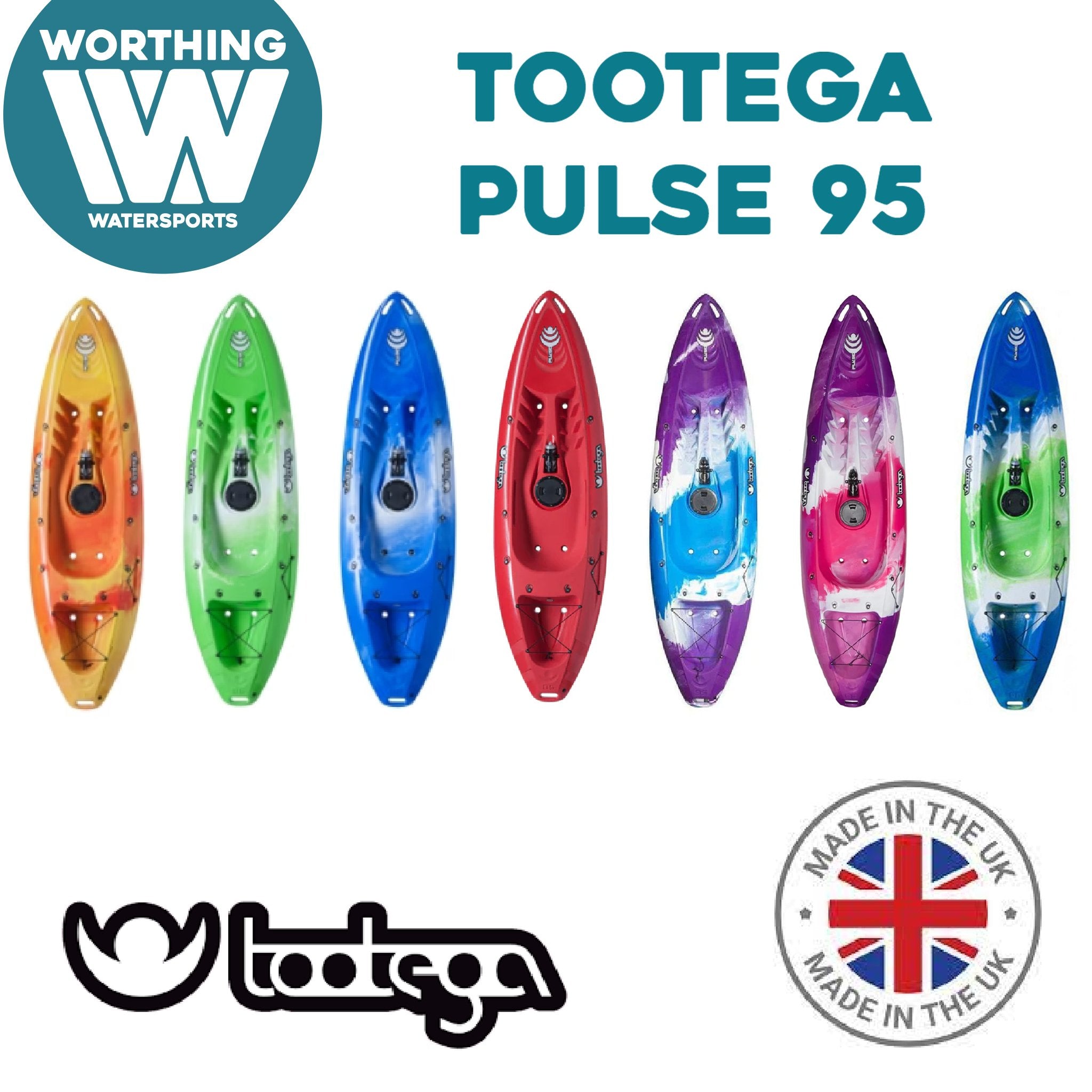 Tootega Pulse 95 - Single Person Rigid Kayak - Worthing Watersports - Kayaks - Tootega