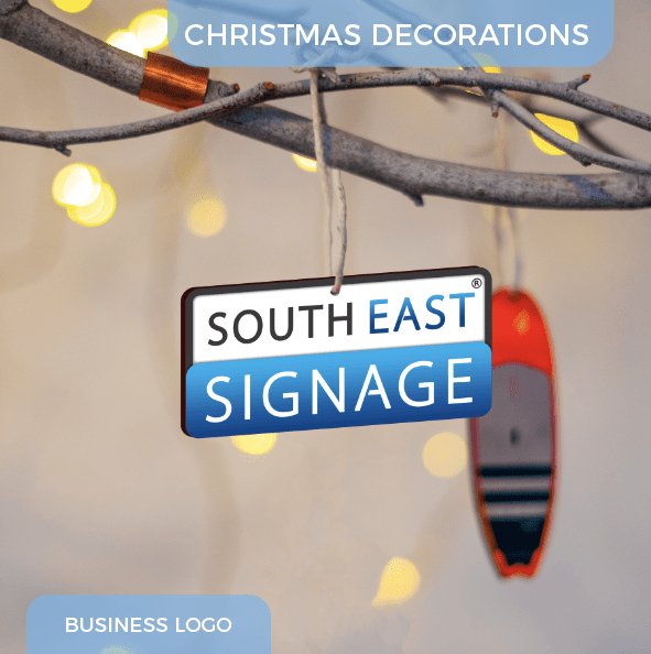 Your logo as a christmas tree decoration! - Worthing Watersports - SES-LAZ-CC-HB-111 - South East Signage