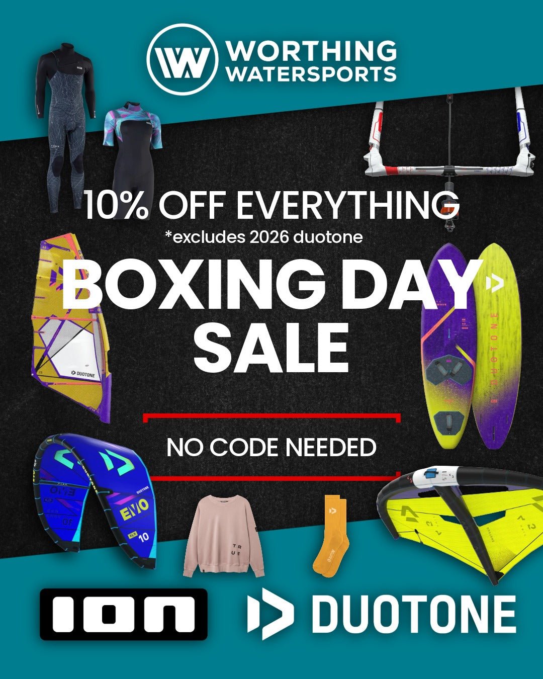 Boxing Day Sale at Worthing Watersports – 10% Off Almost Everything - Worthing Watersports
