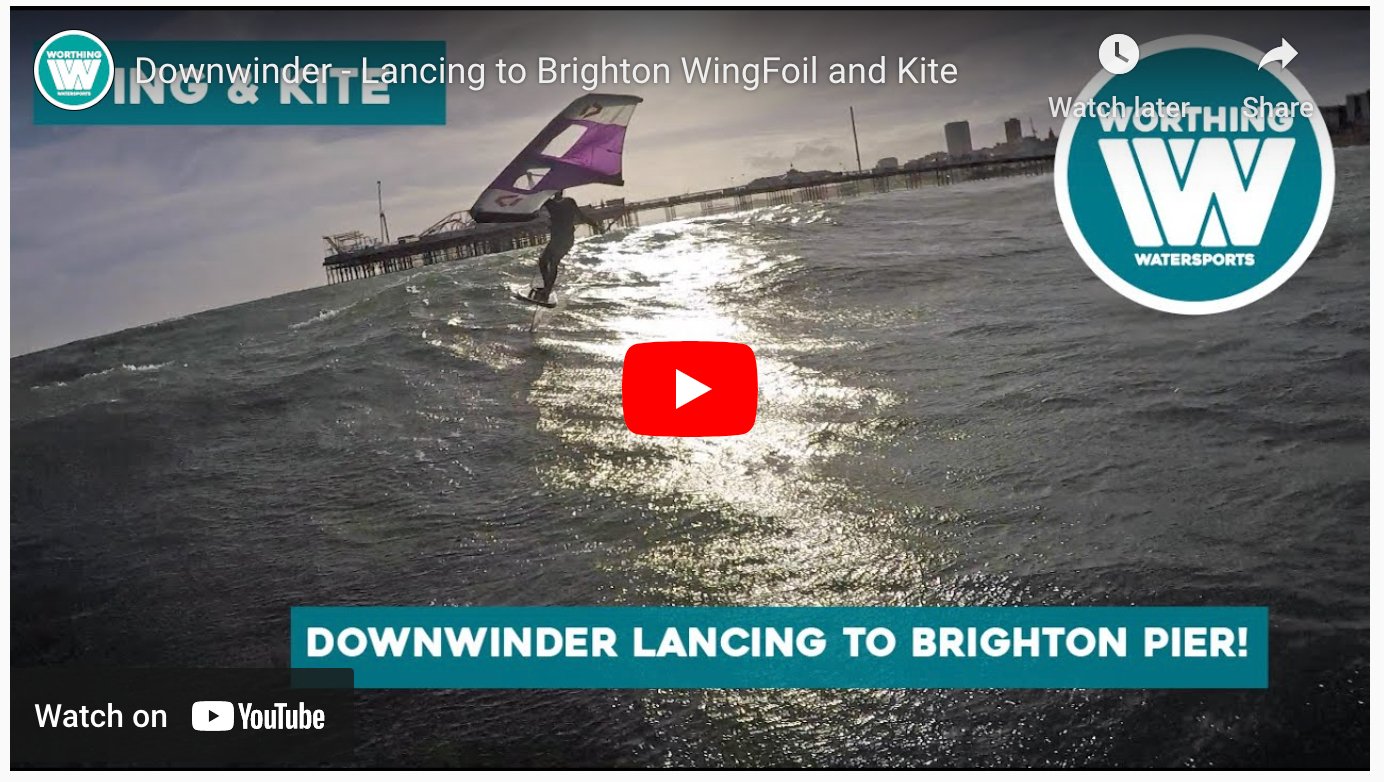 Downwinder - Lancing to Brighton WingFoil and Kite - Worthing Watersports