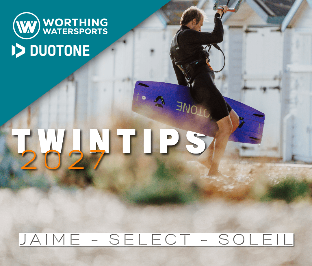 Duotone 2027 Twintips, Bars & the All-New NTT 360 Binding - Worthing Watersports