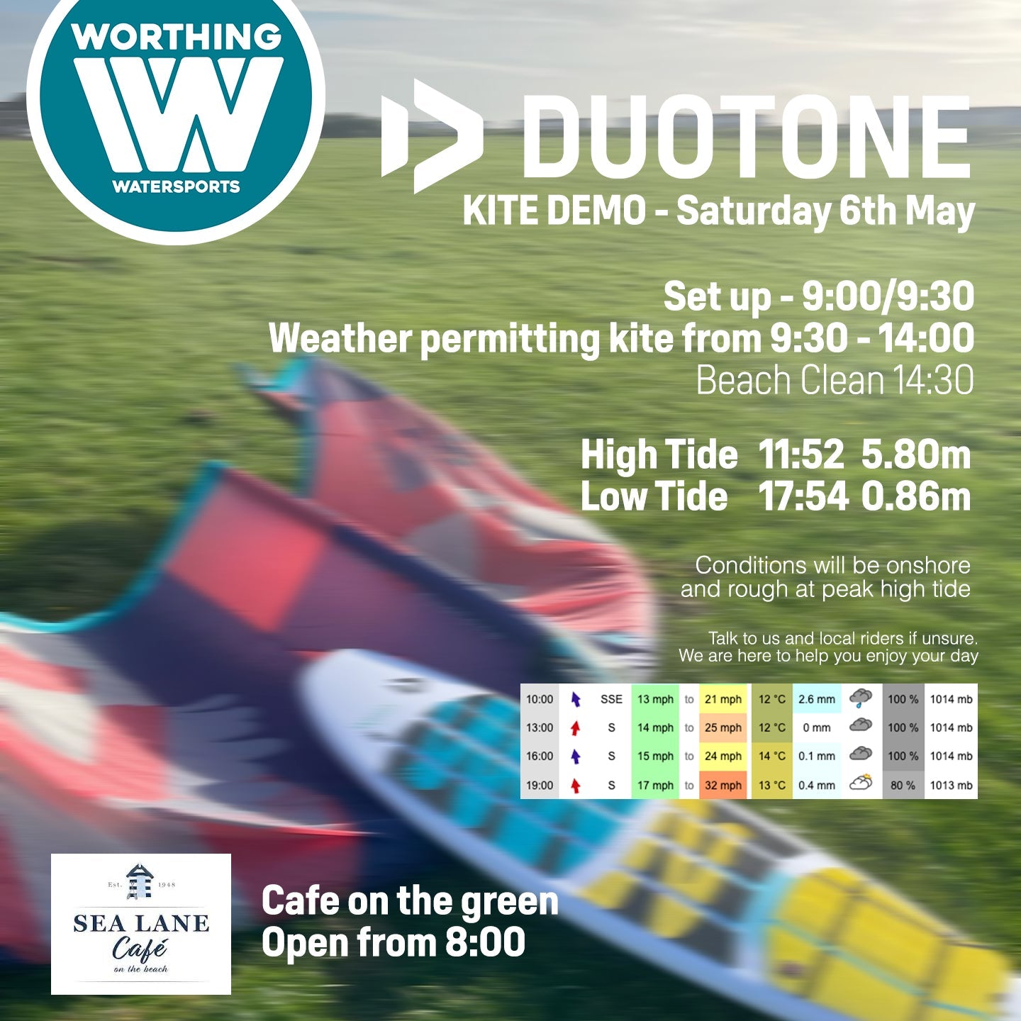 Duotone Kitesurfing Demo Day 6th May - Worthing Watersports