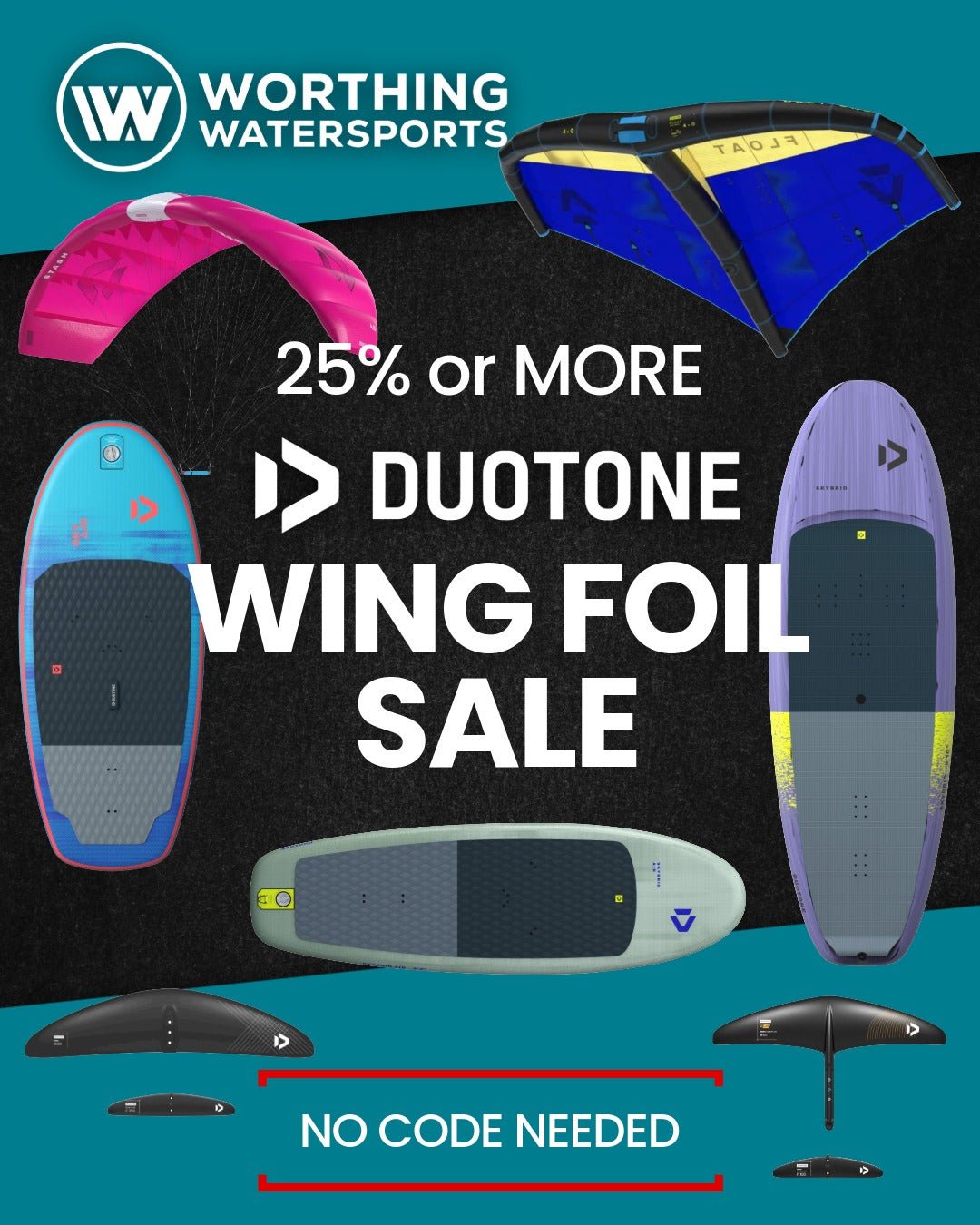 Duotone Wing Foil Sale – Huge Savings on 2025 Skybrid, Float, Foils - Worthing Watersports