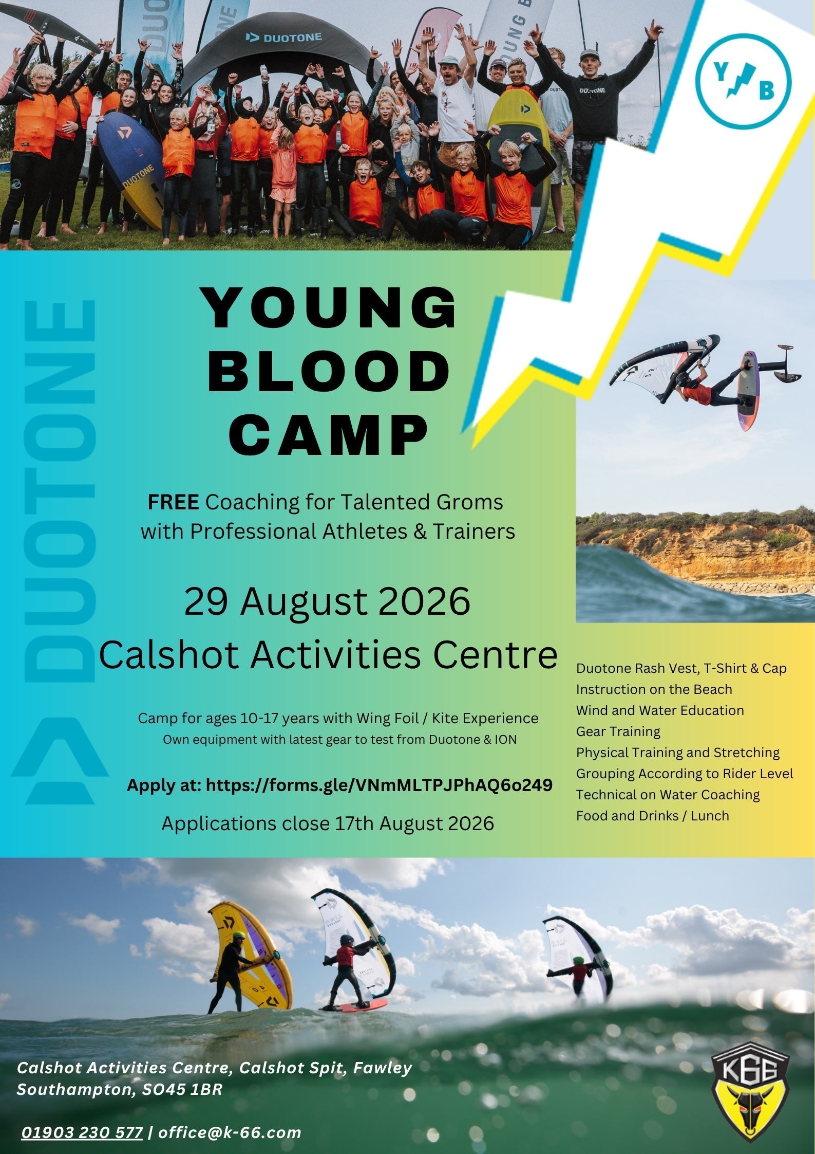 Duotone Young Blood Camp: Free Coaching for Riders 10-17 - Worthing Watersports
