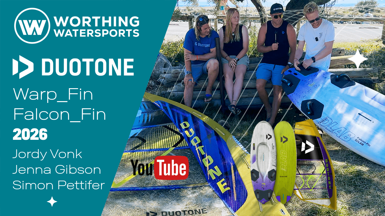 First Look: 2026 Duotone Warp Fin Sails & Falcon Fin Boards – Tested with the World’s Fastest Riders - Worthing Watersports