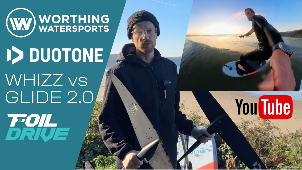 Duotone Whizz vs Glide 2.0 - Foil Drive Prone Foiling