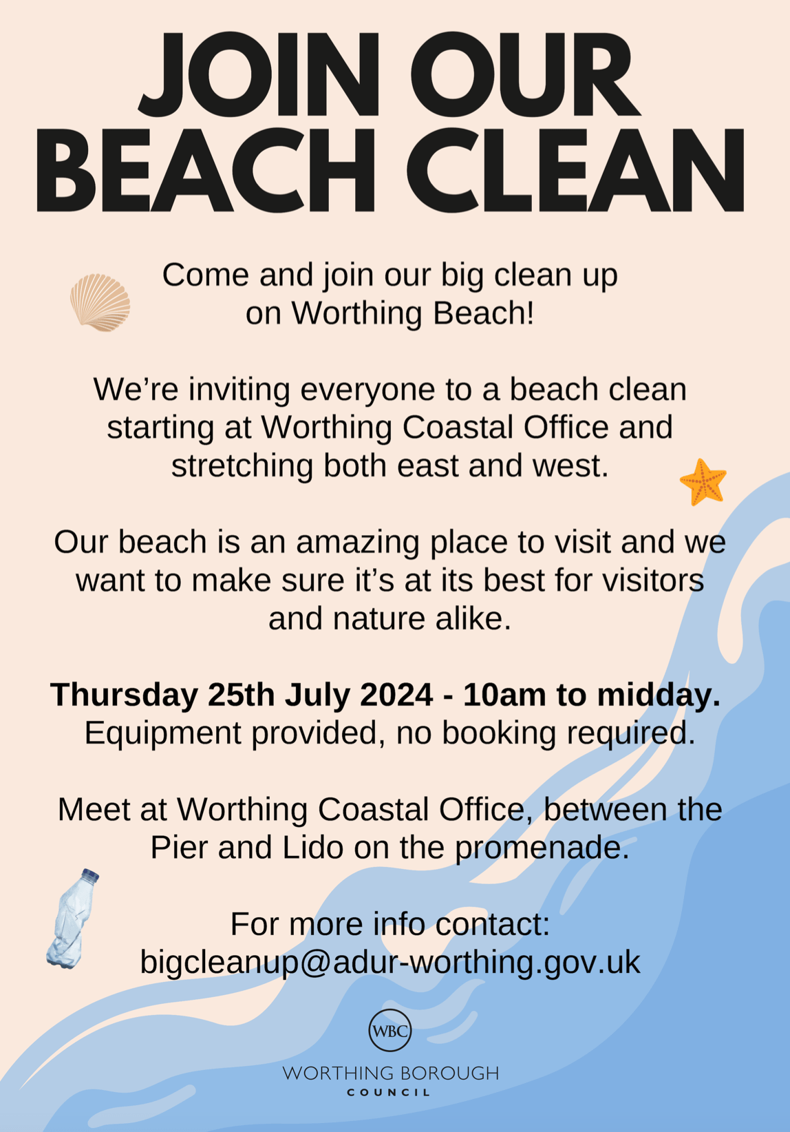 Join Worthing's Council beach clean! - Worthing Watersports