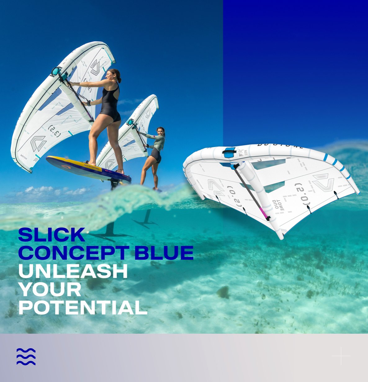 NEW Duotone Slick Blue Concept Eco Wing Foil - Worthing Watersports
