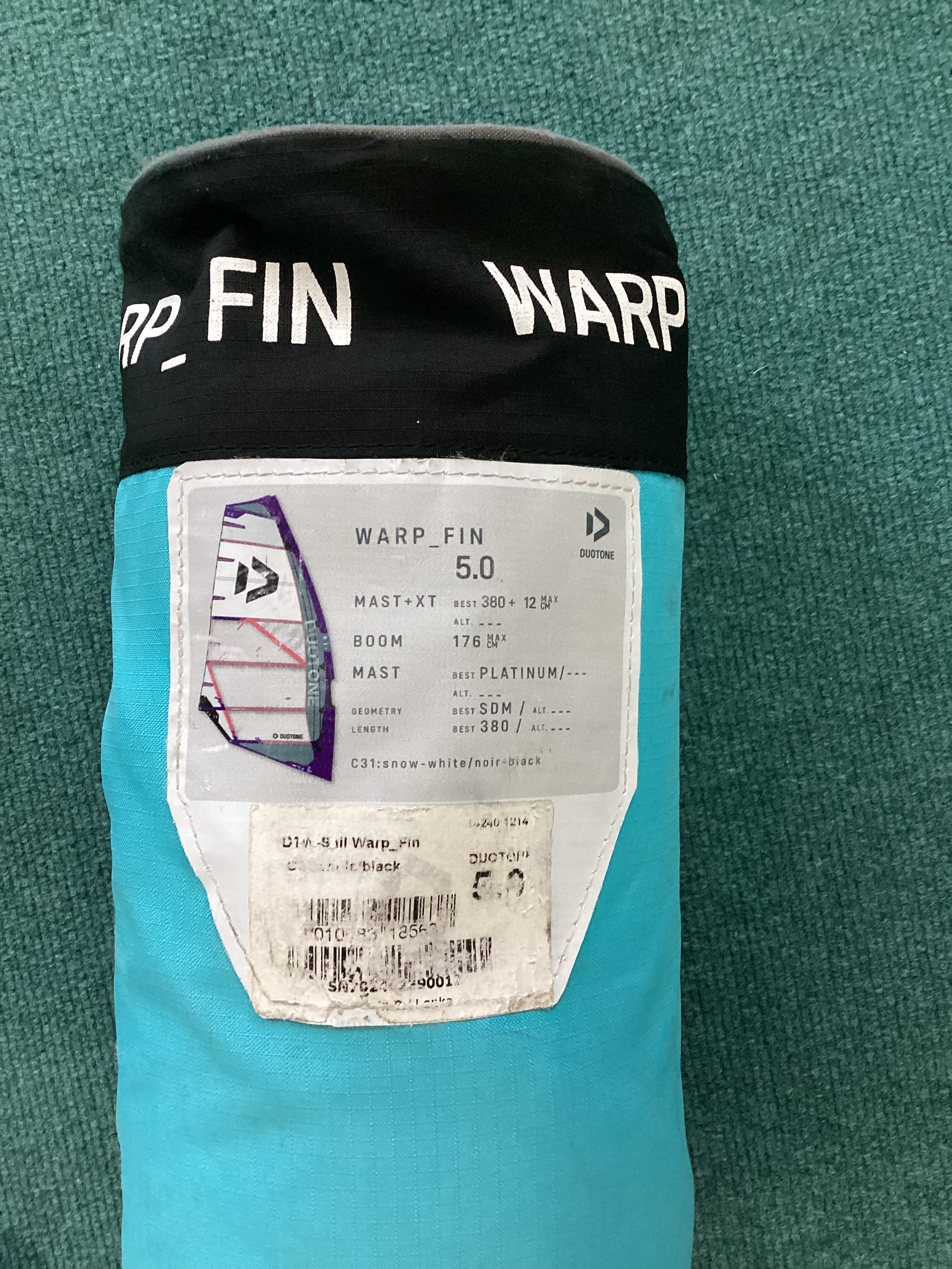 Used Duotone Warp Fin Sail 2025 5.0m