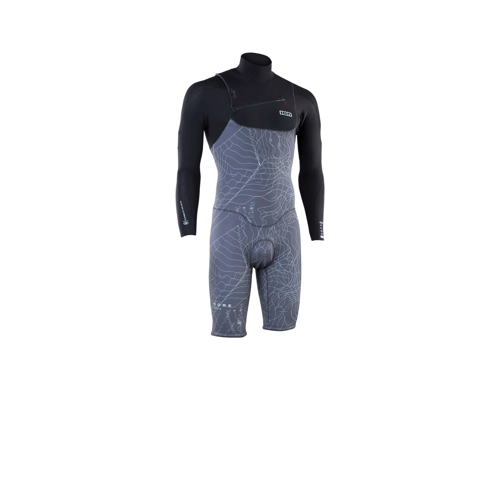 ION Men Wetsuit Seek Core 3/2 Shorty Longsleeve Front Zip