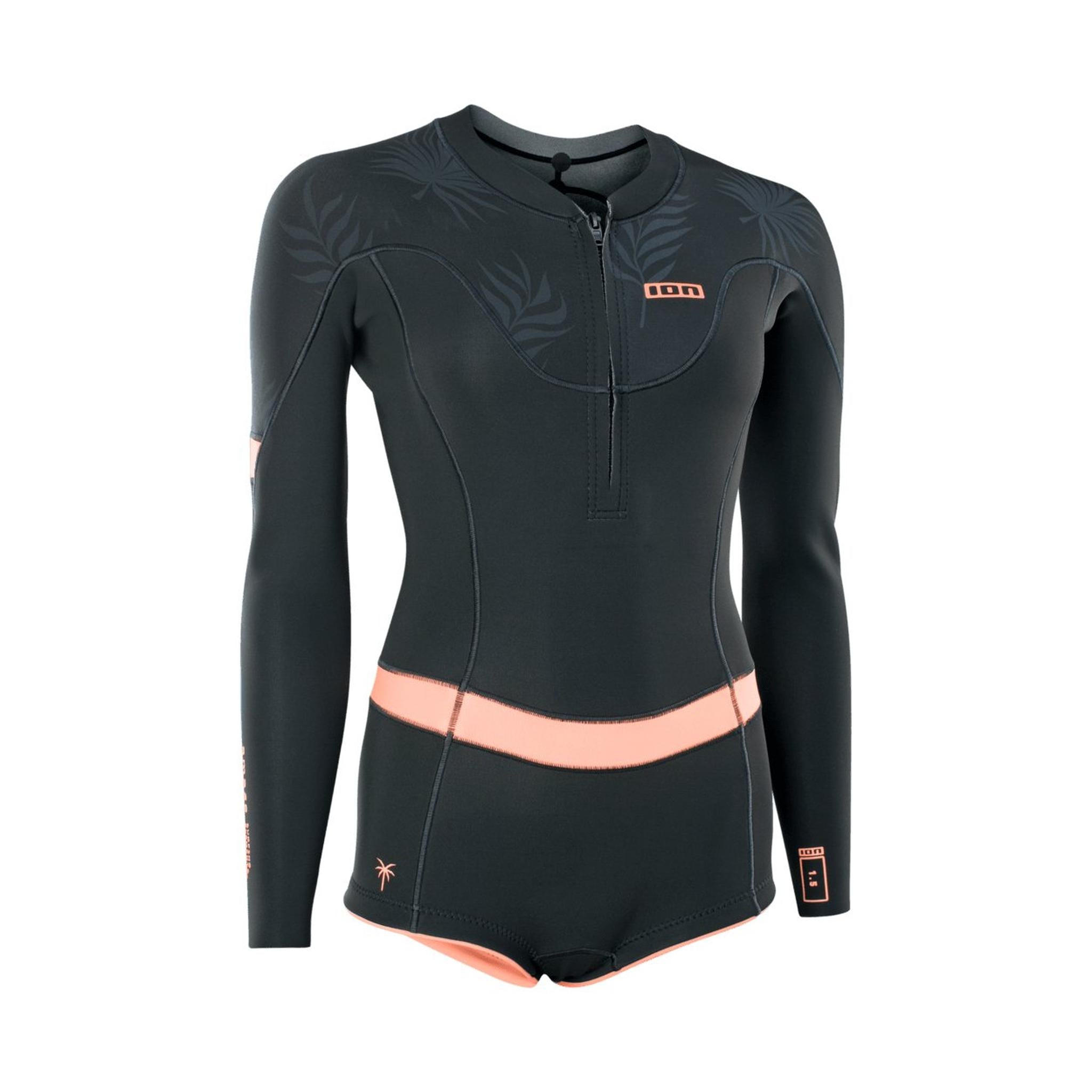 ION Women Wetsuit Amaze Hot Shorty 1.5 Longsleeve Front Zip 2023
