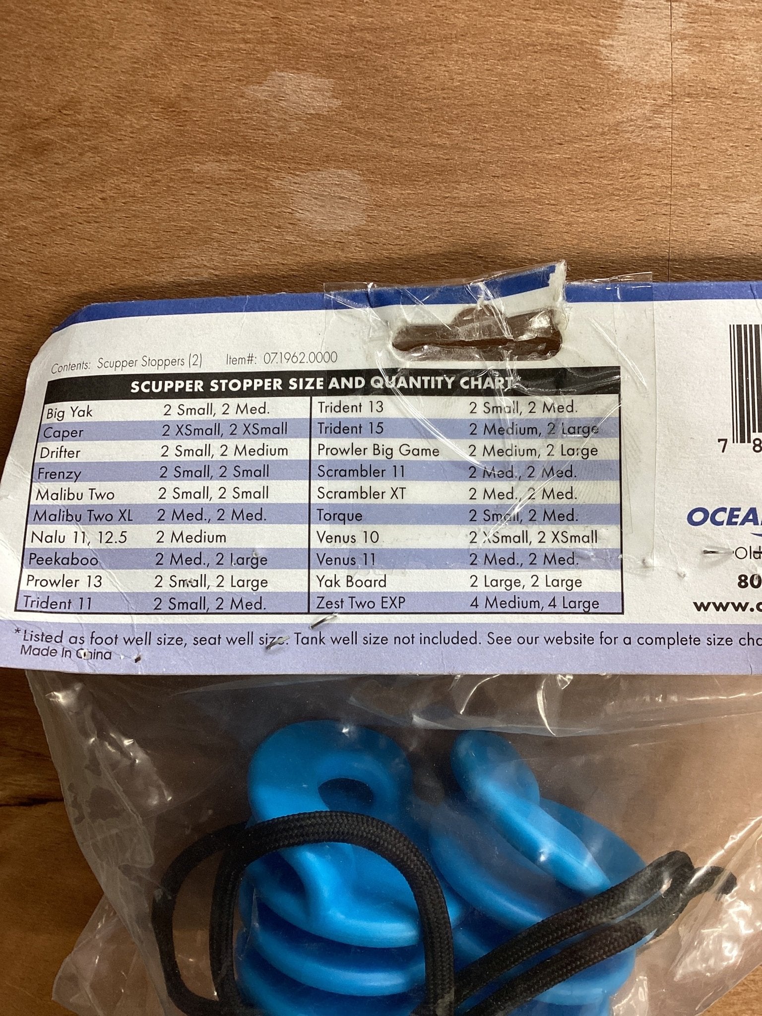 Ocean kayak large scupper stoppers