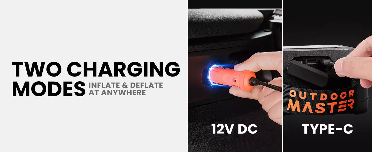 Outdoor Master Cachalot 2s Mini Electric SUP Pump 20psi Battery Powered Portable Electric Stand Up Paddle iSUP, wing, Kite and Kayak