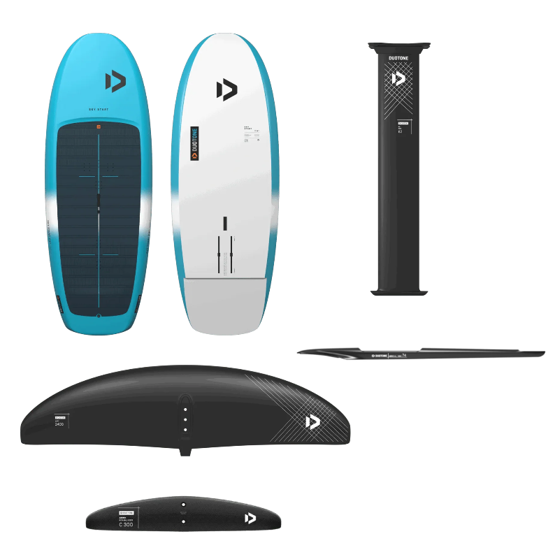 Duotone Sky Start 7'4'' DST + Lift 2400 Wing Foil Package – Board, Front Wing, Stabiliser, Mast & Fuselage