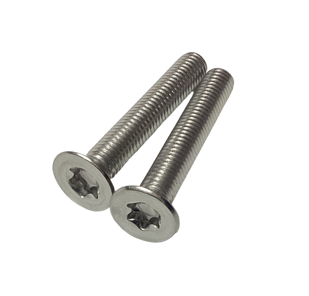 Stainless Steel M8 T45 Torx Countersunk Screws (ISO 14581) - Marine Stainless Steel (A4) 3BS