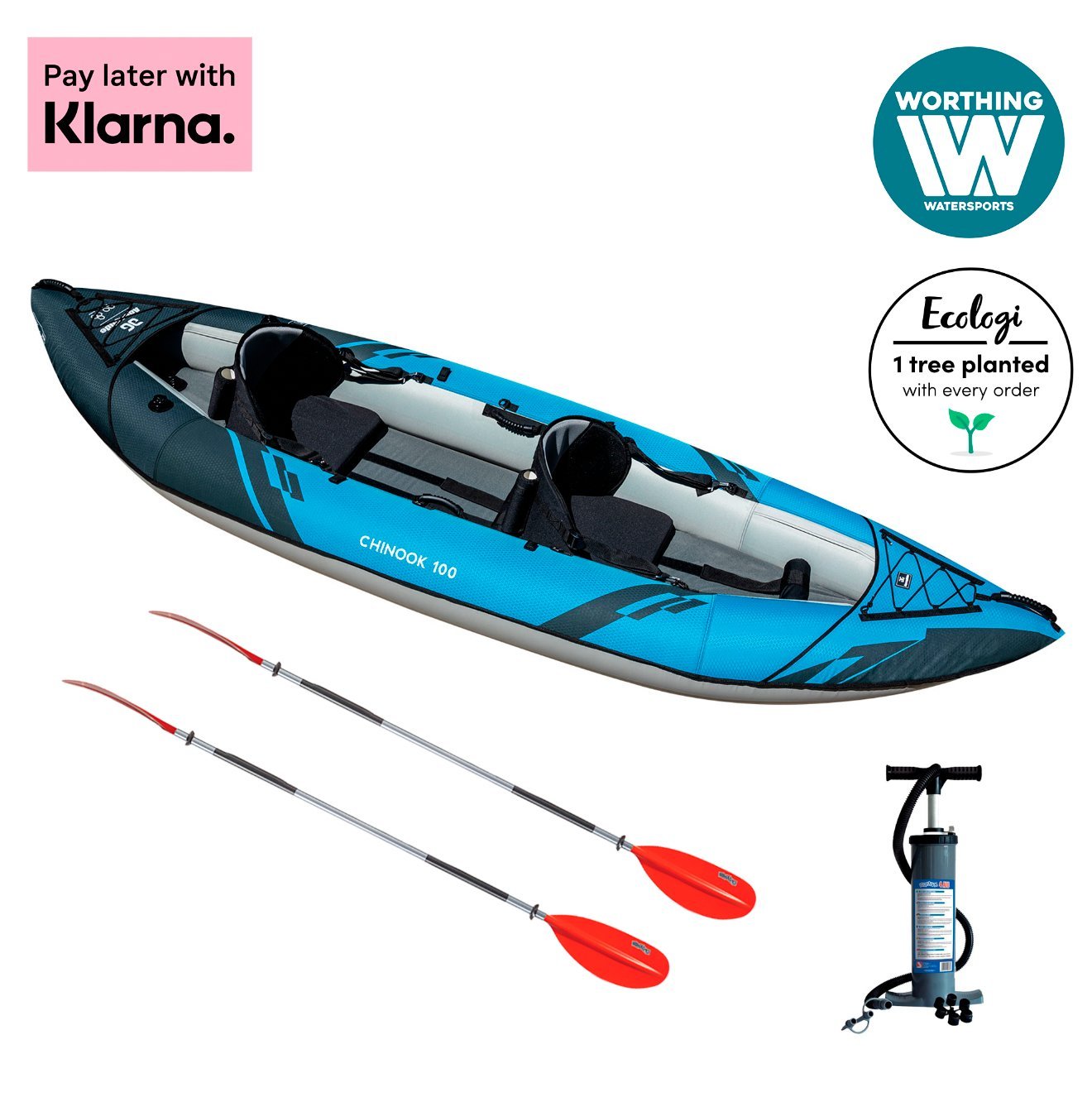 Aquaglide Chinook 100 Package inc Paddles and Pump - Worthing Watersports - Kayaks - Aquaglide