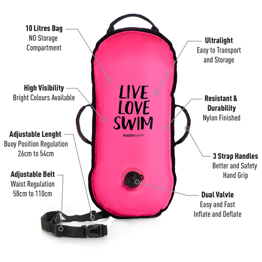 Buddyswim Ultralight Swim Buoy - Pink