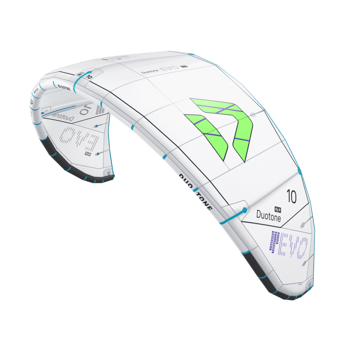Duotone Evo SLS Concept Blue 2027 - High Performance Allround Freeride Kite - Worthing Watersports - 9010583340159 - Kites - Duotone Kiteboarding