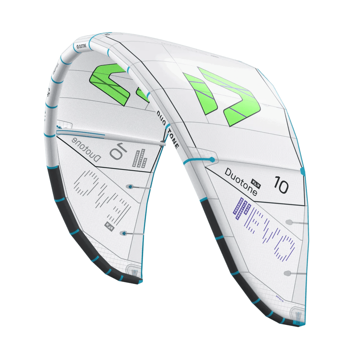 Duotone Evo SLS Concept Blue 2027 - High Performance Allround Freeride Kite - Worthing Watersports - 9010583340159 - Kites - Duotone Kiteboarding