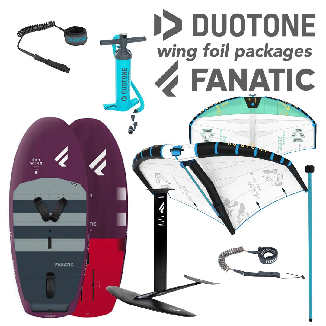 Duotone Fanatic Sky Wing Slick Foil Wing Package + AL 3.0 + high Aspect Foil Set Complete Package - Worthing Watersports - - Fanatic X