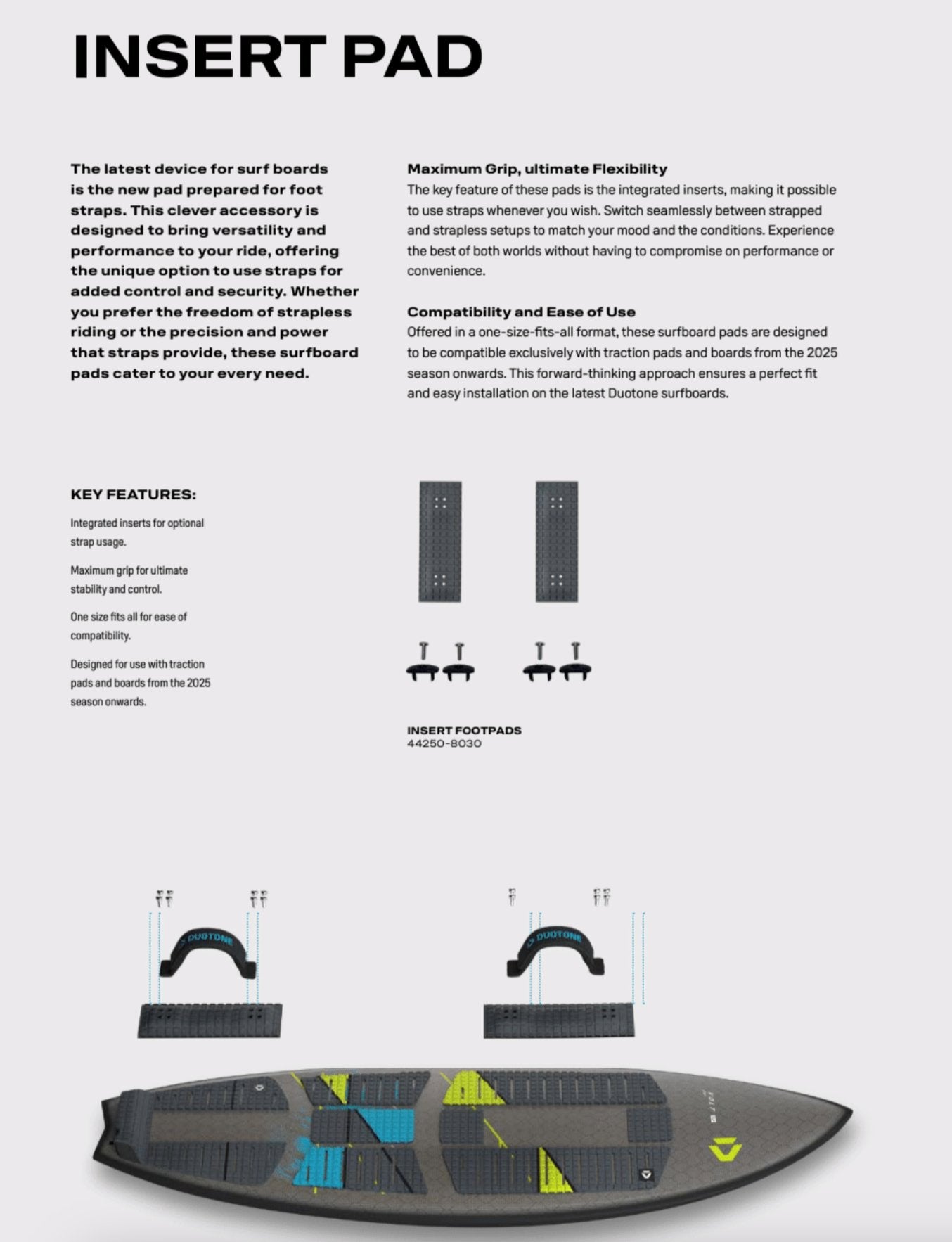 Duotone Insert Pad 2025 - Worthing Watersports - 9010583241852 - Surfboards - Duotone Kiteboarding