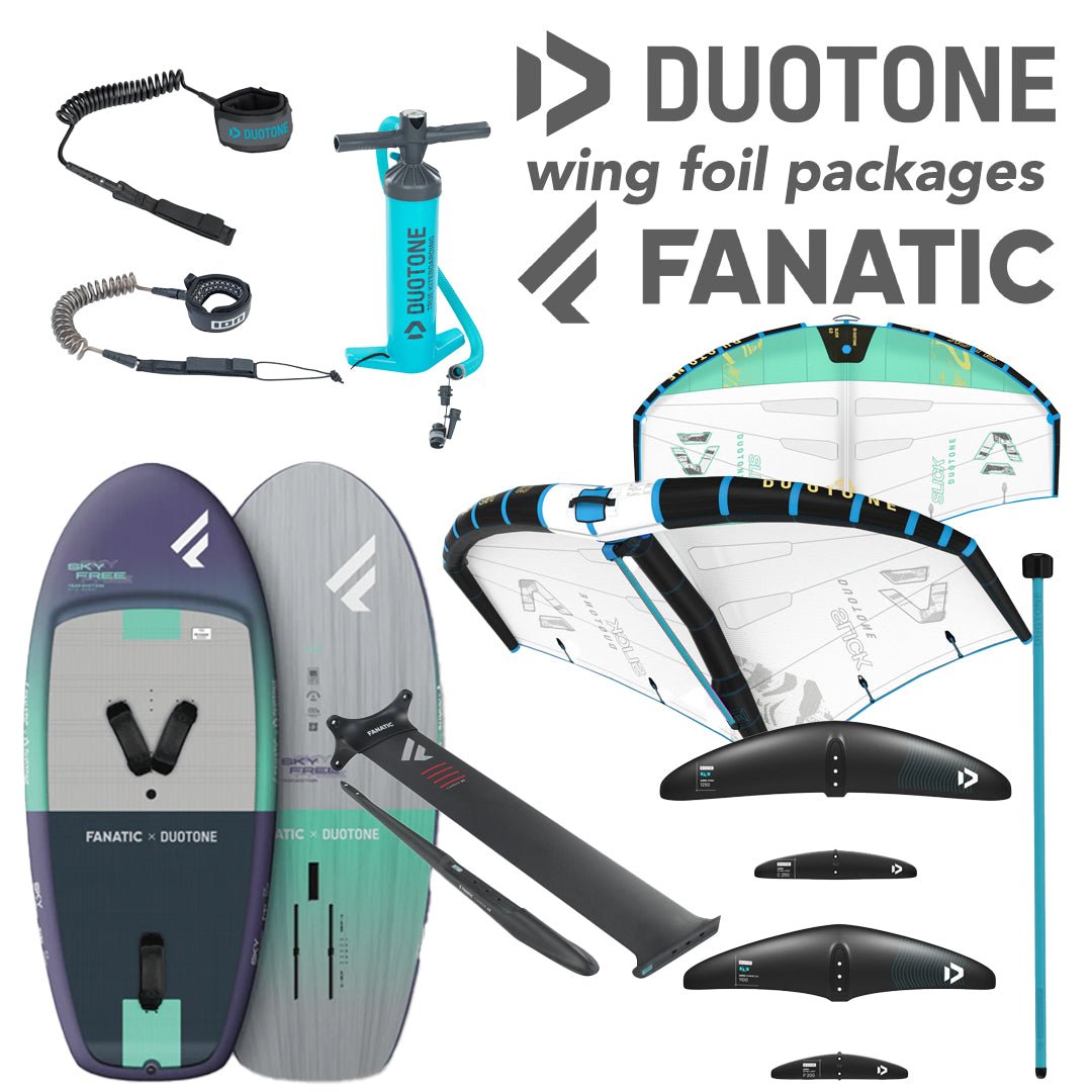 Fanatic Sky Free TE & Duotone Slick Foil Wing Package + Foil Set Complete Package - Worthing Watersports - - Fanatic X