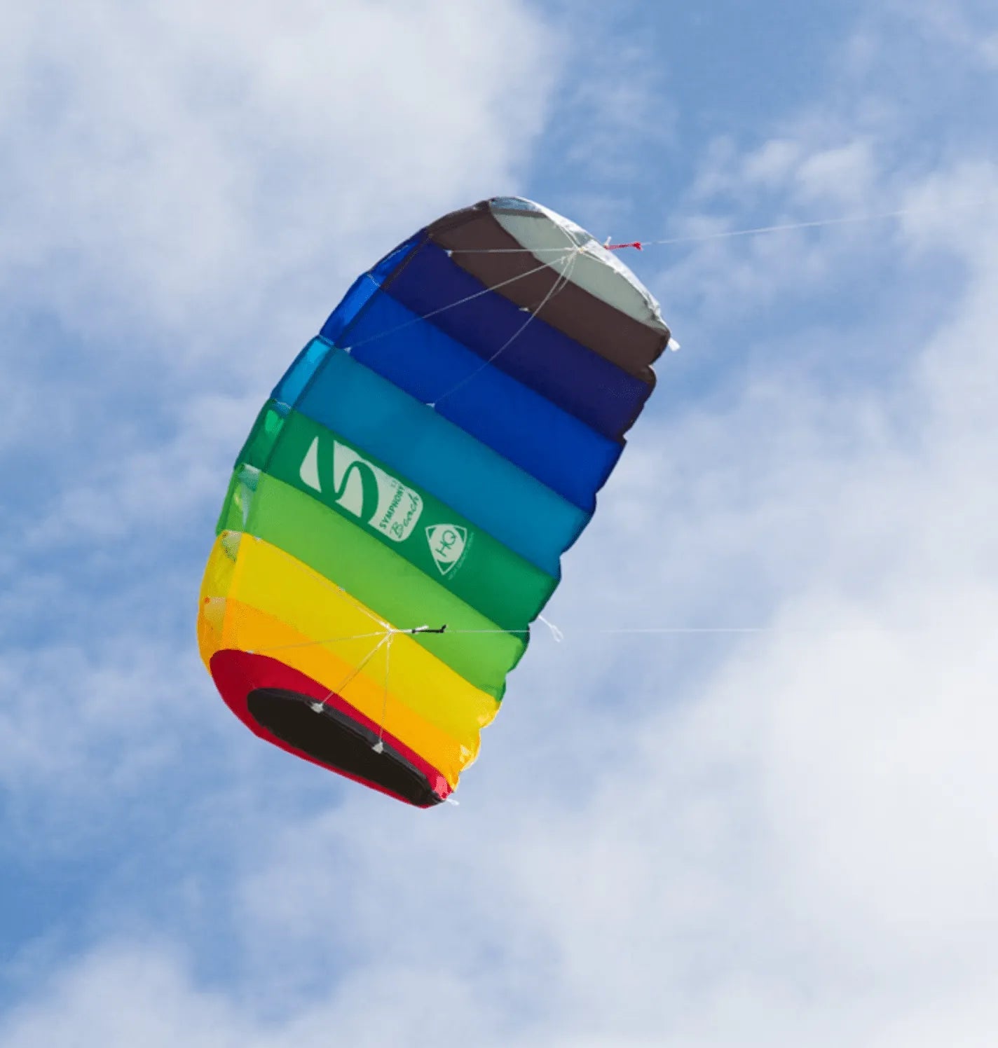 HQ Symphony Beach III 1.3 Rainbow R2F Stunt Kite | Beginner Dual - Line Foil Kite - Worthing Watersports - 4031169210609 - Kites - HQ