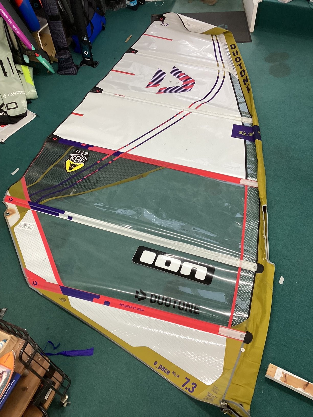 Used Duotone E_Pace SLS Freeride Windsurfing Sail 7.3 - Worthing Watersports -  - Sails - Duotone Windsurfing