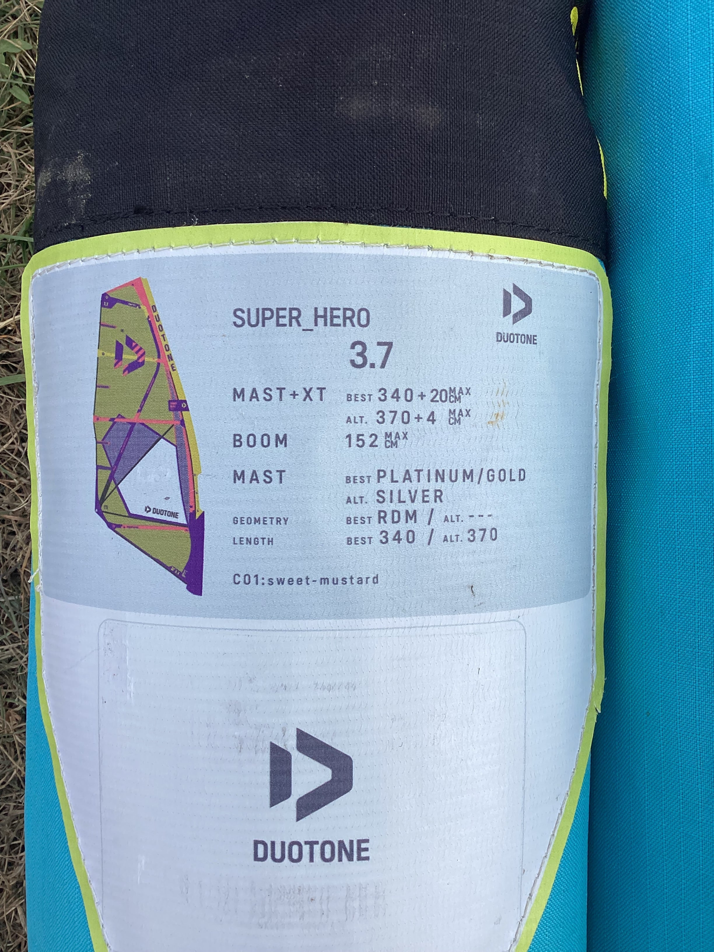 Used Duotone Super_Hero 3.7 2025 - Worthing Watersports - Sails - Duotone Windsurfing