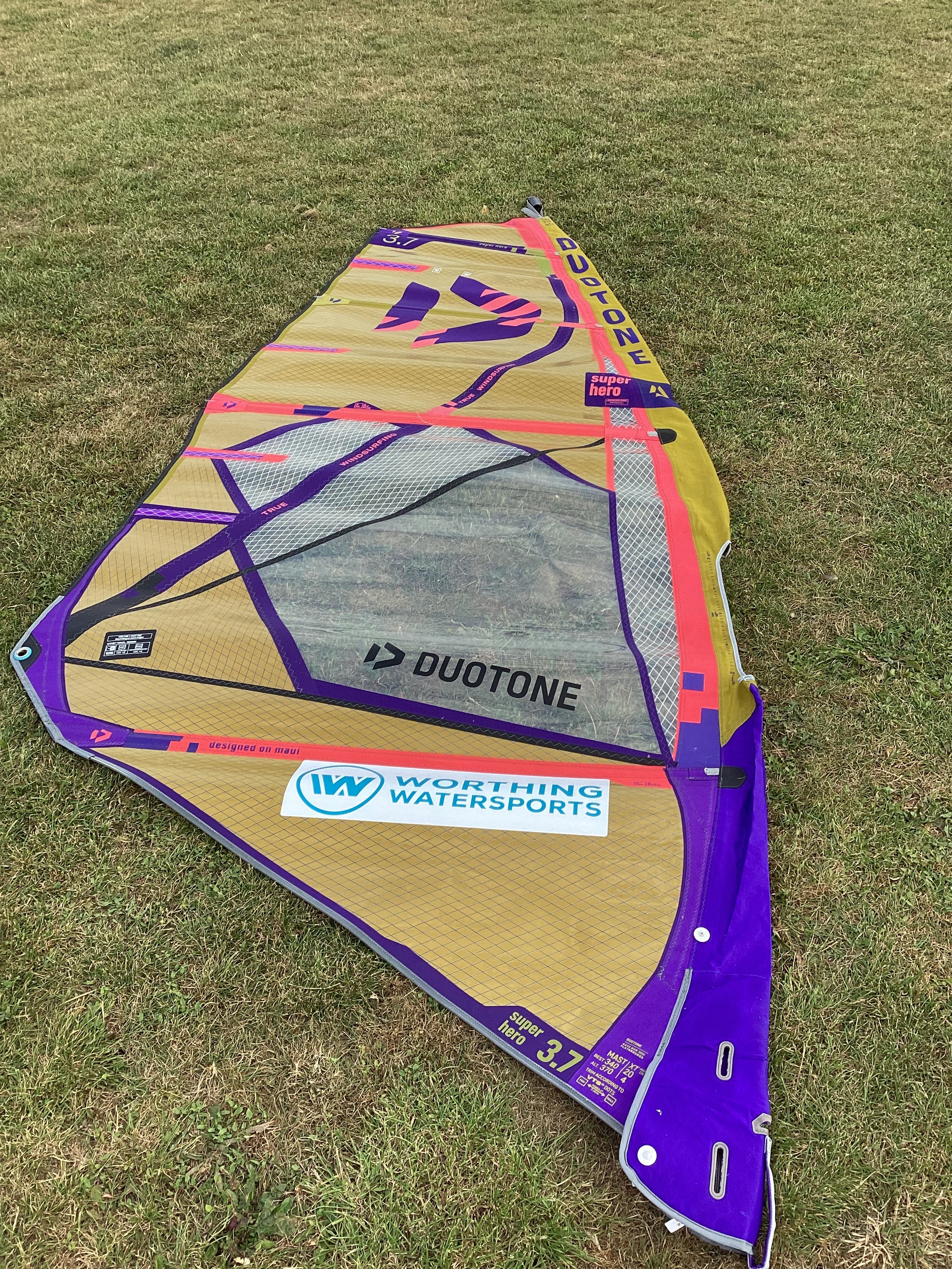 Used Duotone Super_Hero 3.7 2025 - Worthing Watersports - Sails - Duotone Windsurfing