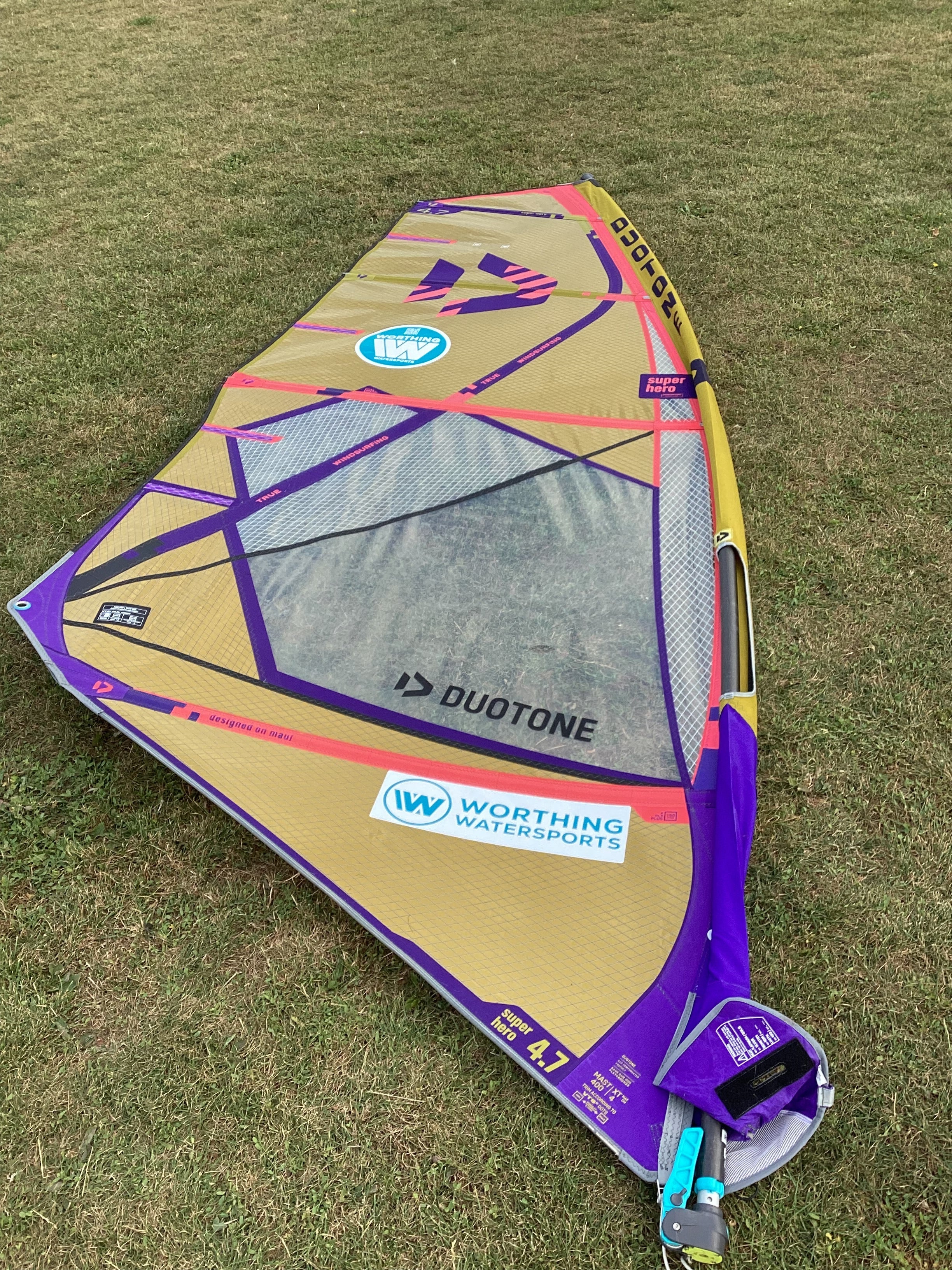 Used Duotone Super_Hero 4.7 2025 - Worthing Watersports - Sails - Duotone Windsurfing