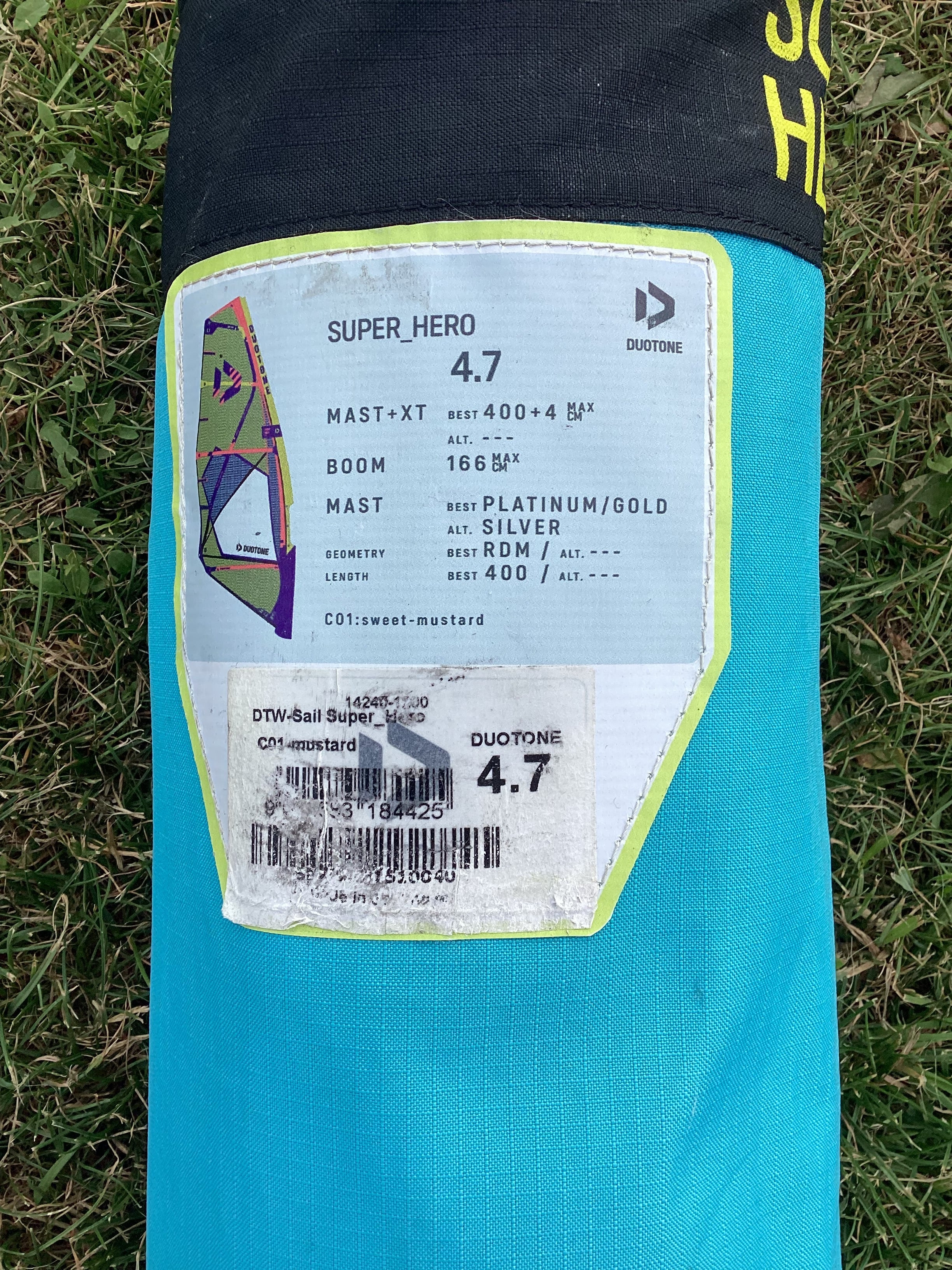 Used Duotone Super_Hero 4.7 2025 - Worthing Watersports - Sails - Duotone Windsurfing