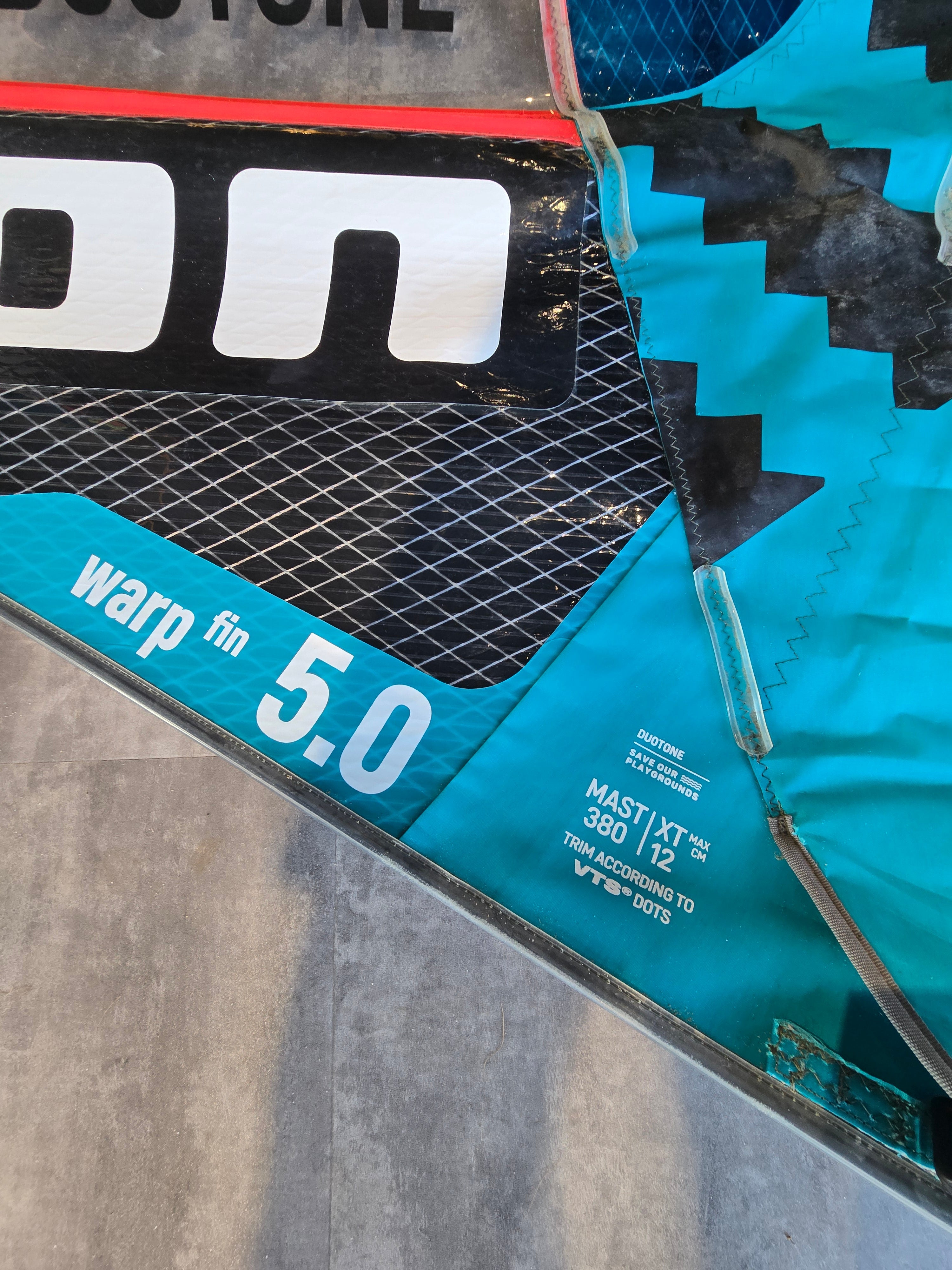 USED Duotone Warp_Fin 2025 5.0 - Worthing Watersports -  - Sails - Duotone Windsurfing