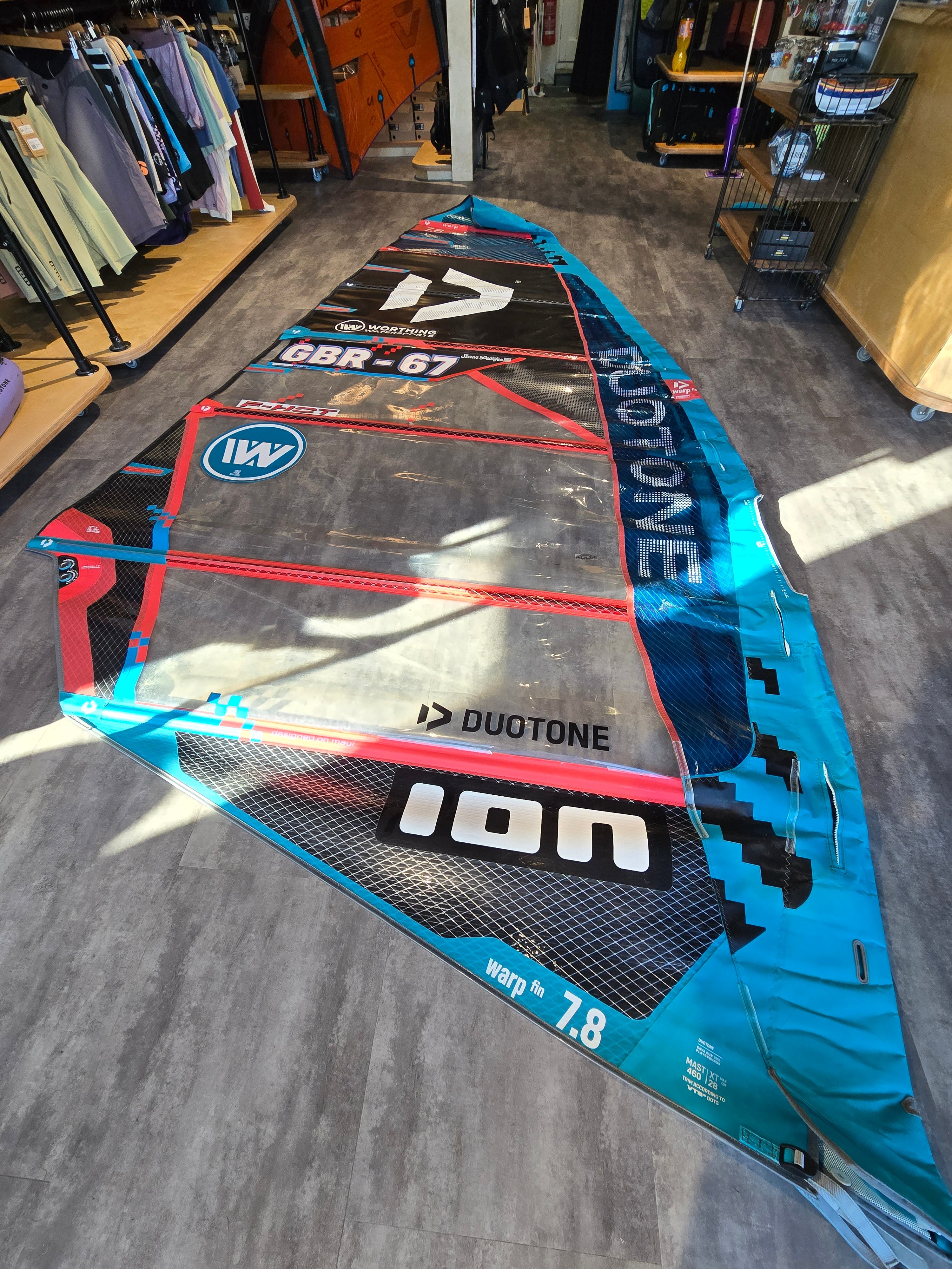 USED Duotone Warp_Fin 2025 7.8 - Worthing Watersports -  - Sails - Duotone Windsurfing