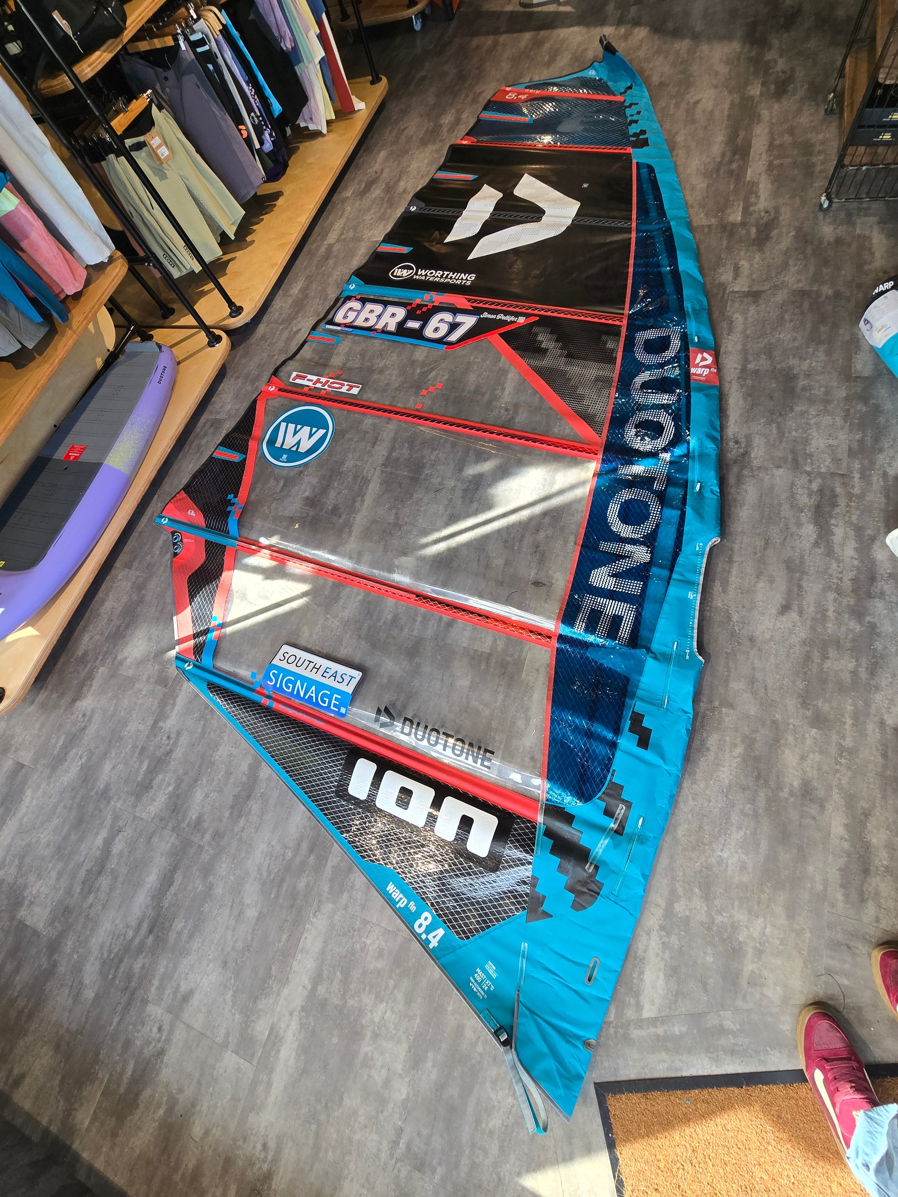 USED Duotone Warp_Fin 2025 8.4 - Worthing Watersports -  - Sails - Duotone Windsurfing