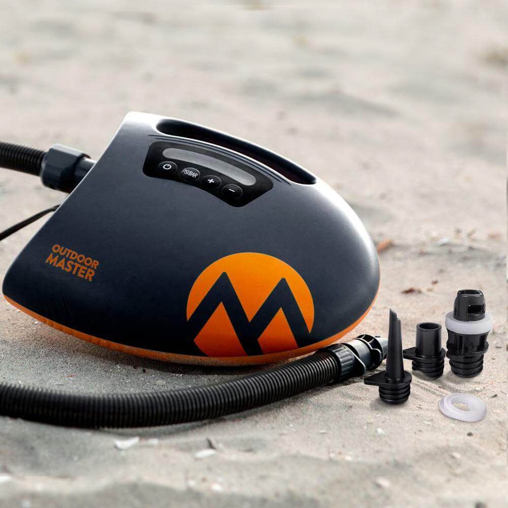 Outdoor Master SHARK II 2 Electric Stand Up Paddle Pump - 20 PSI 12v iSUP, Wing, Kite and Kayak